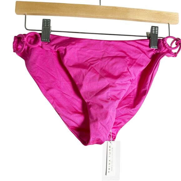 Trina Turk Monaco Ring Pink Two Piece Halter Tankini  Bottoms Swimsuit Set 10 - Picture 6 of 14